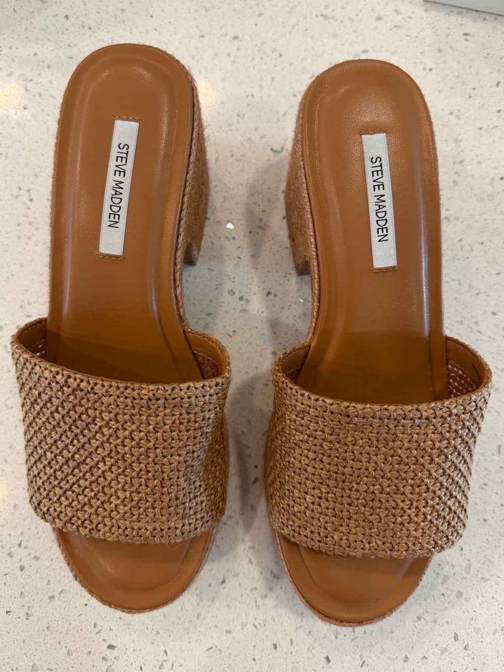 Steve Madden Raffia Woven Platform Sandal- Size 7 - Picture 10 of 12